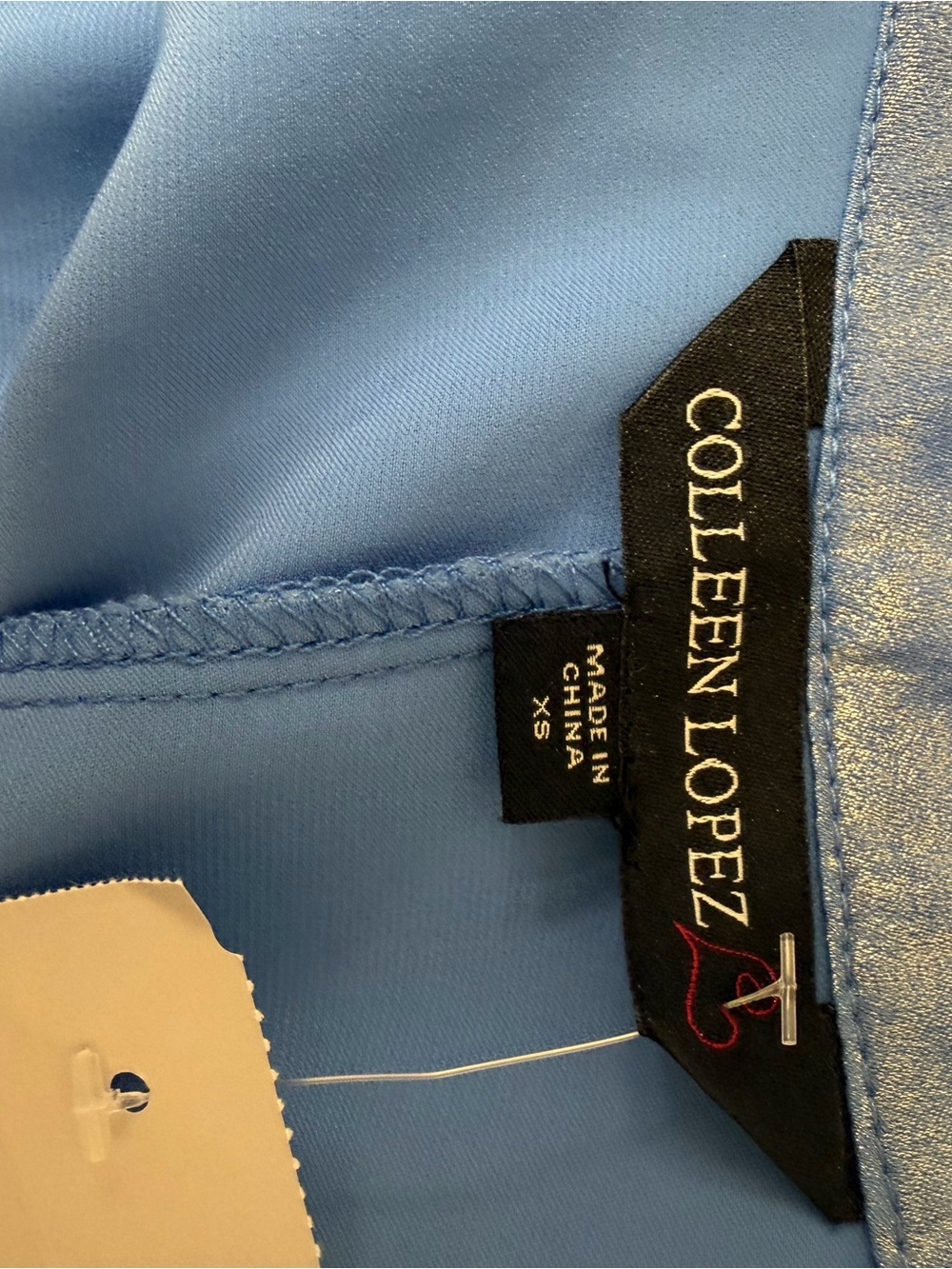 Blue Colleen Lopez Jacquard Satin Kimono Jacket XS - Picture 5 of 5